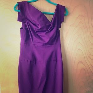 Black Halo purple cocktail Jackie O dress size 8